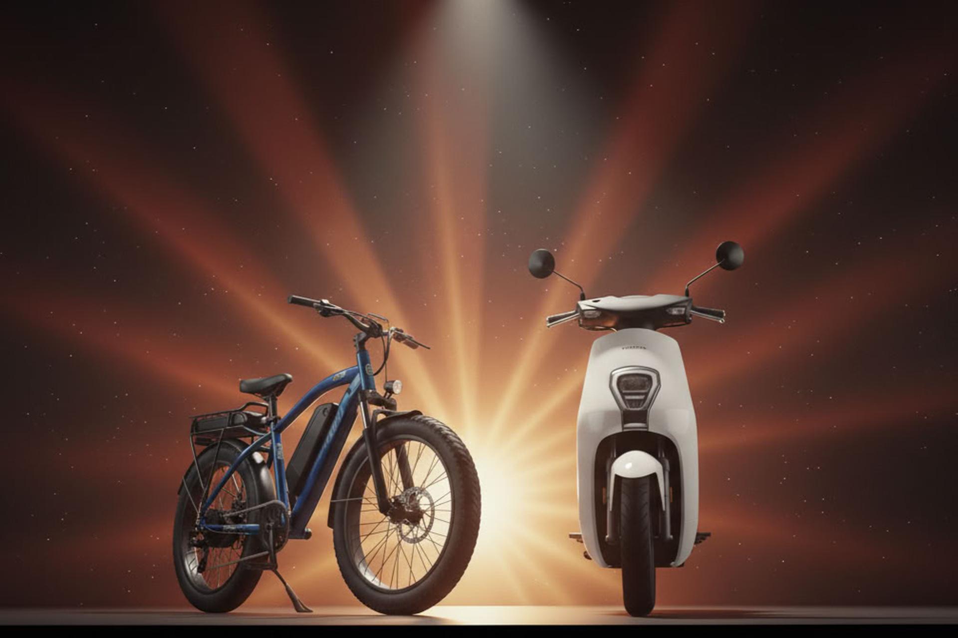 رو به روی موتورسیکلت برقی