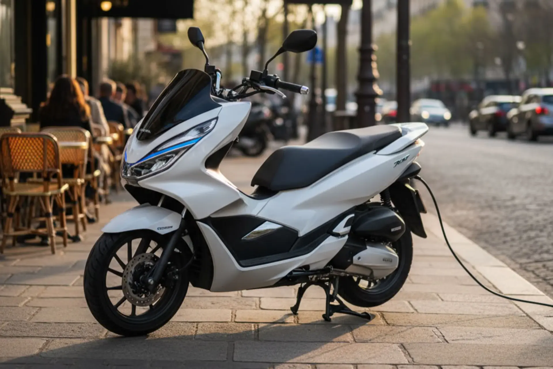 موتورسیکلت برقی در پاریس