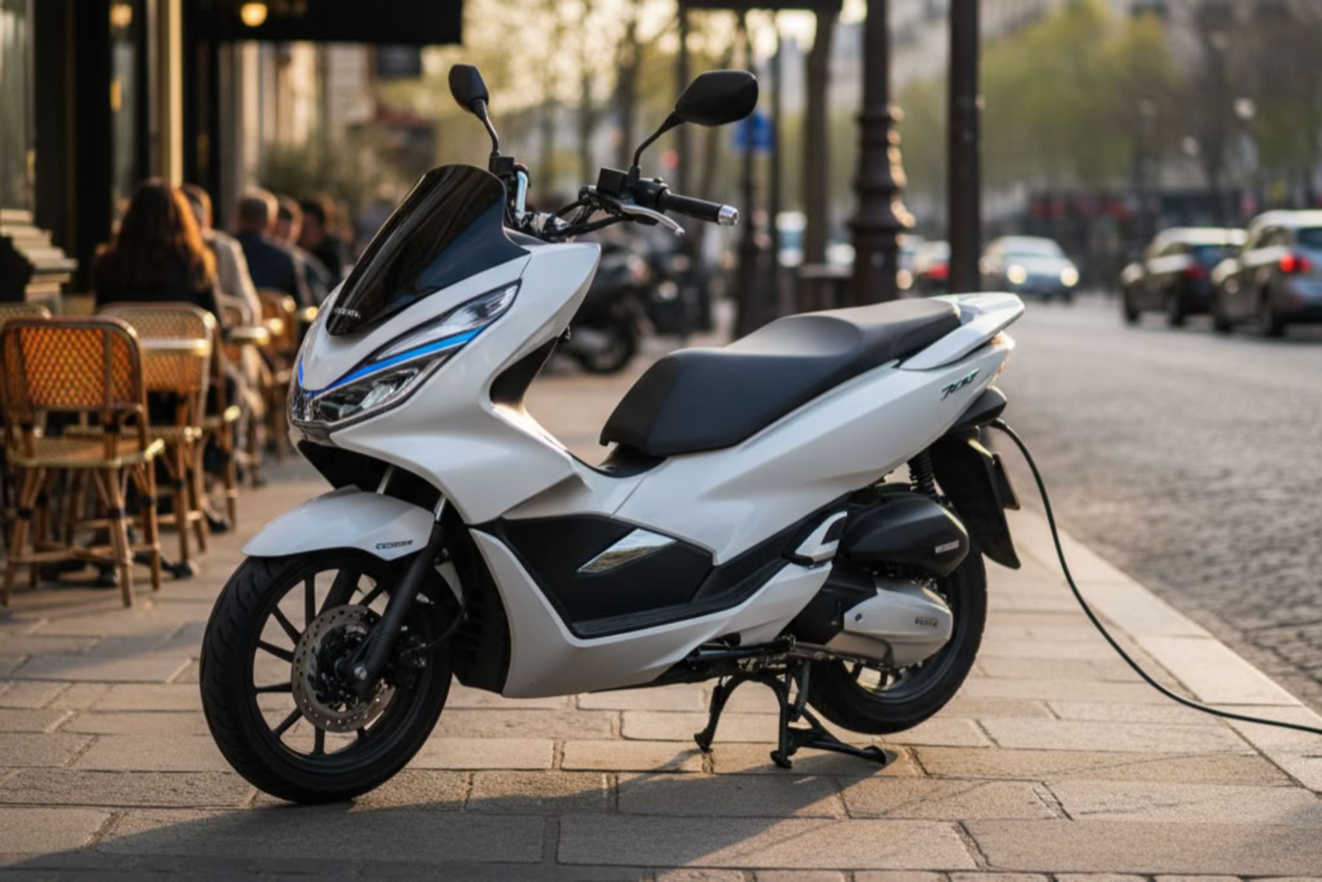 موتورسیکلت برقی در پاریس