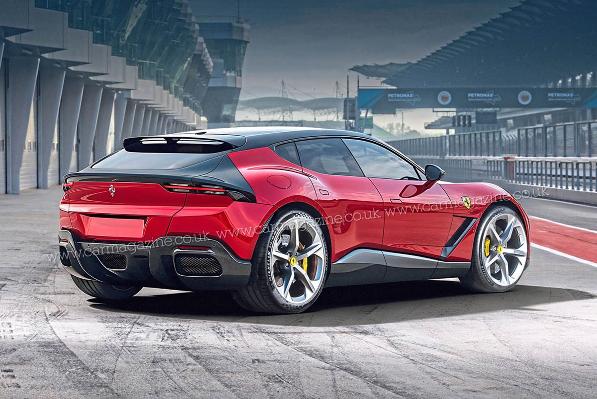 رندر سوپراسپرت فراری برقی