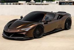 خودرو فراری SF90 (Ferrari SF90) با تیونینگ رود شو اینترنشنال و رنگ برنزی مات