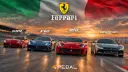 خودروهای فراری 599، F12، 812 Superfast و 12Cilindri در یک مسابقه درگ