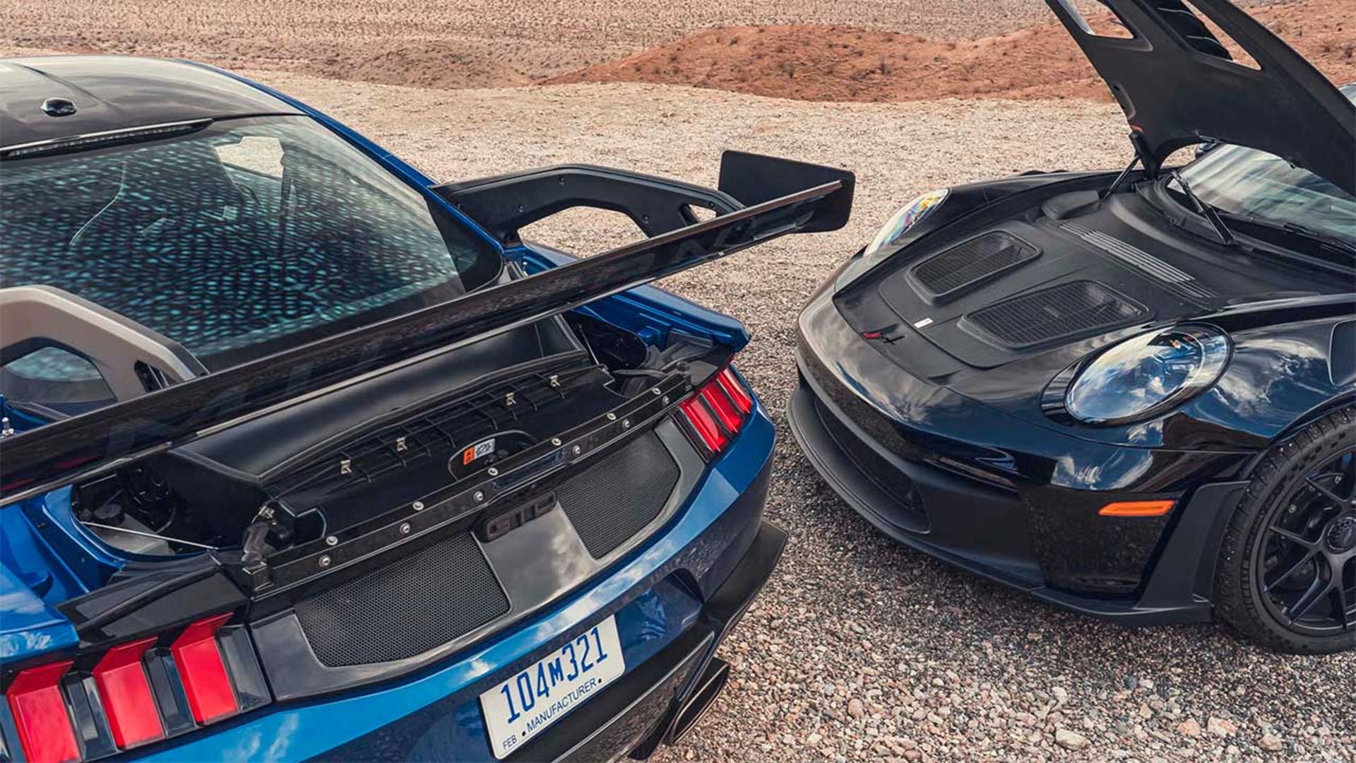 رویارویی فورد موستانگ GTD و پورشه 911 GT3 RS