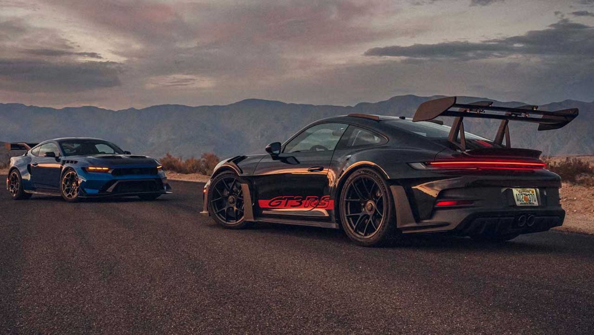 رویارویی فورد موستانگ GTD و پورشه 911 GT3 RS