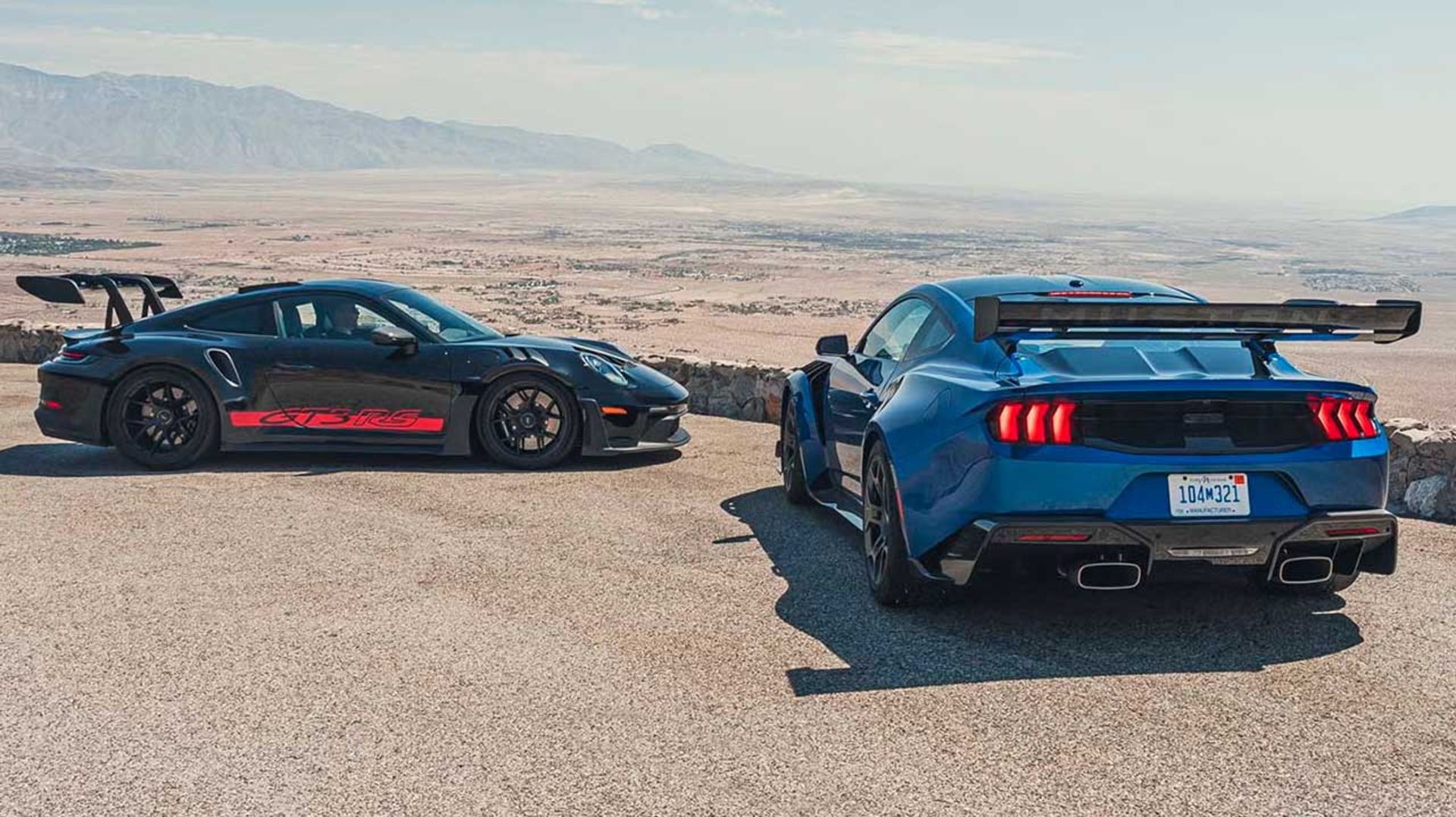 رویارویی فورد موستانگ GTD و پورشه 911 GT3 RS