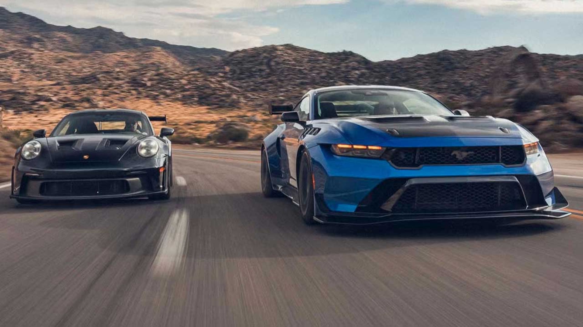 رویارویی فورد موستانگ GTD و پورشه 911 GT3 RS