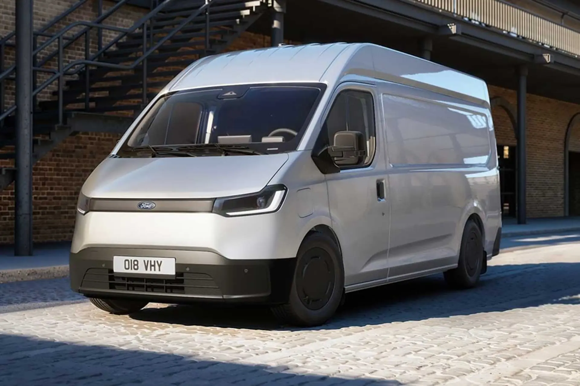 ون برقی فورد ترانزیت سیتی (Ford Transit City) در یک خیابان شهری