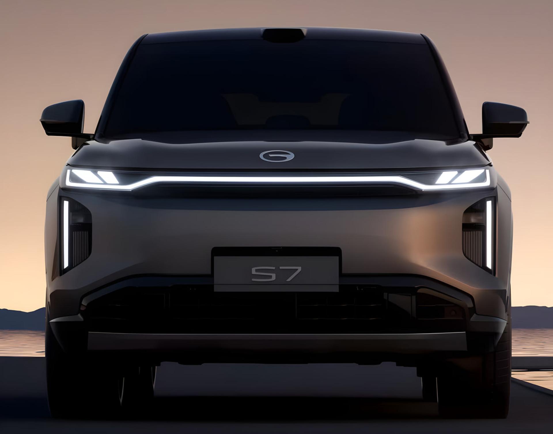 نمای جلوی خودروی گک (GAC) مدل S7 با طراحی مدرن