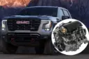 موتور V8 جدید جنرال موتورز (General Motors) در کنار پیکاپ جی‌ام‌سی
