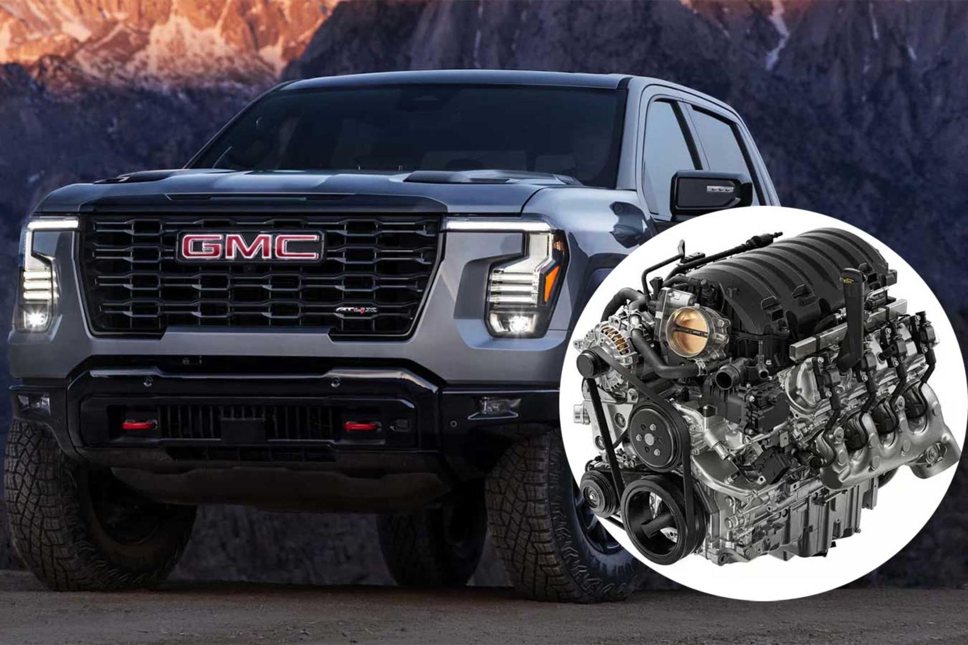 موتور V8 جدید جنرال موتورز (General Motors) در کنار پیکاپ جی‌ام‌سی