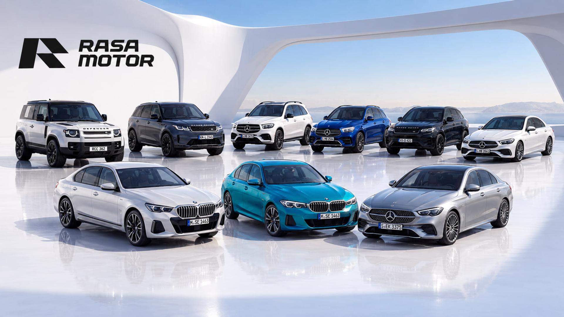 مجموعه‌ای از ۹ خودروی لوکس آلمانی و بریتانیایی در نمایشگاه راسا موتور (Rasa Motor)