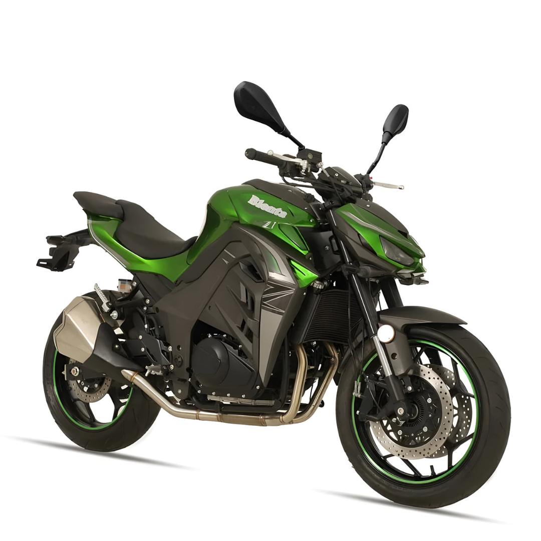 موتورسیکلت ۲۵۰ سی‌سی (250cc) با بدنه سبز و موتور مشکی