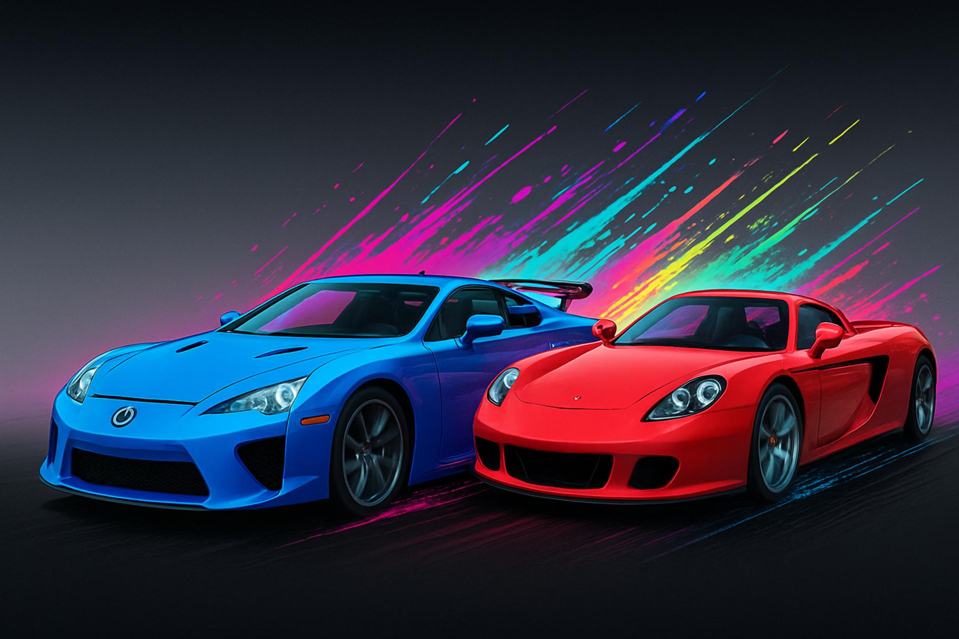 لکسوس lfa و پورشه کاررا GT