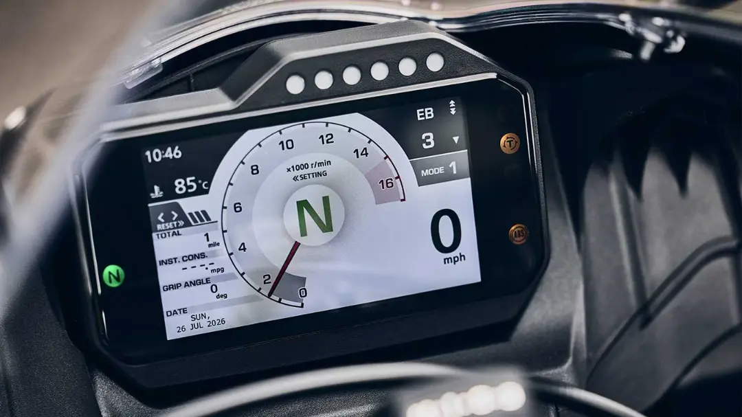 موتورسیکلت هوندا CBR600RR مدل ۲۰۲۷ نمایشگر روی فرمان