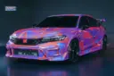 خودرو هوندا سیویک تایپ R HRC (Honda Civic Type R HRC) با پوشش کانسپت رنگارنگ