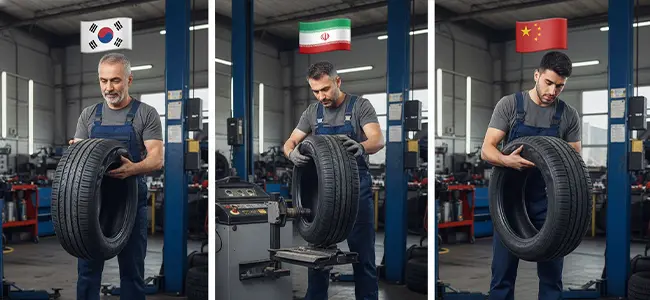 مقایسه تایرهای کره ای، چینی و ایرانی