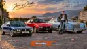 سه خودروی لانچیا (Lancia)، آلفا رومئو (Alfa Romeo) و لینکلن (Lincoln) در کنار جرمی کلارکسون