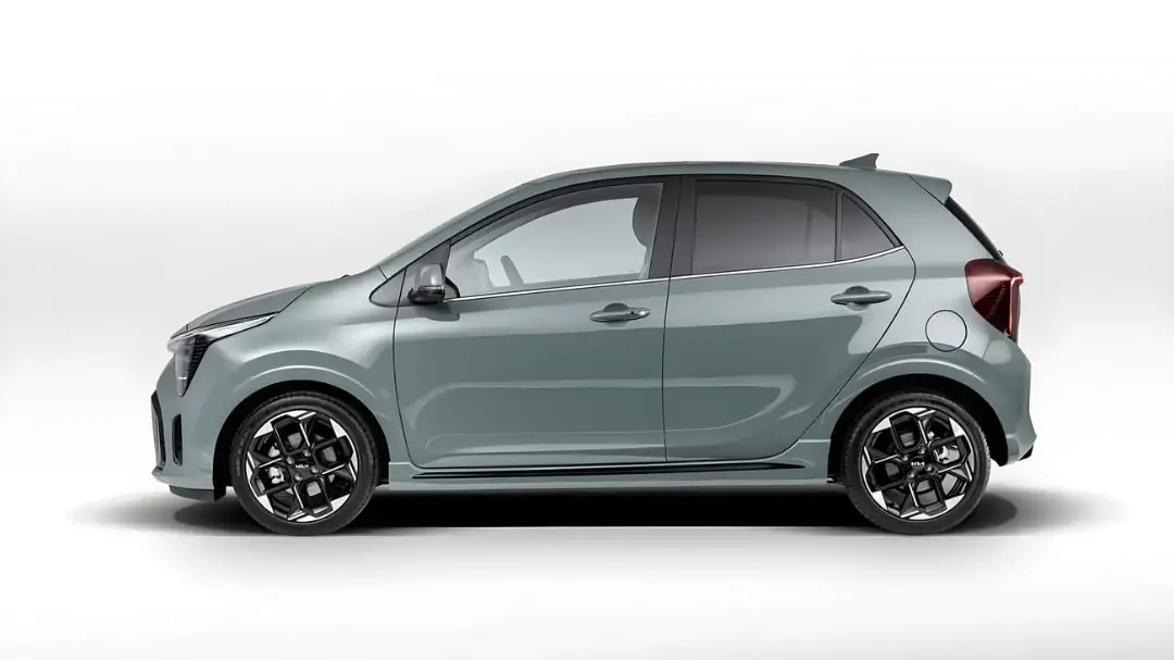 خودرو کیا پیکانتو (Kia Picanto) مدل ۲۰۲۷ با رنگ خاکستری در نمای جانبی