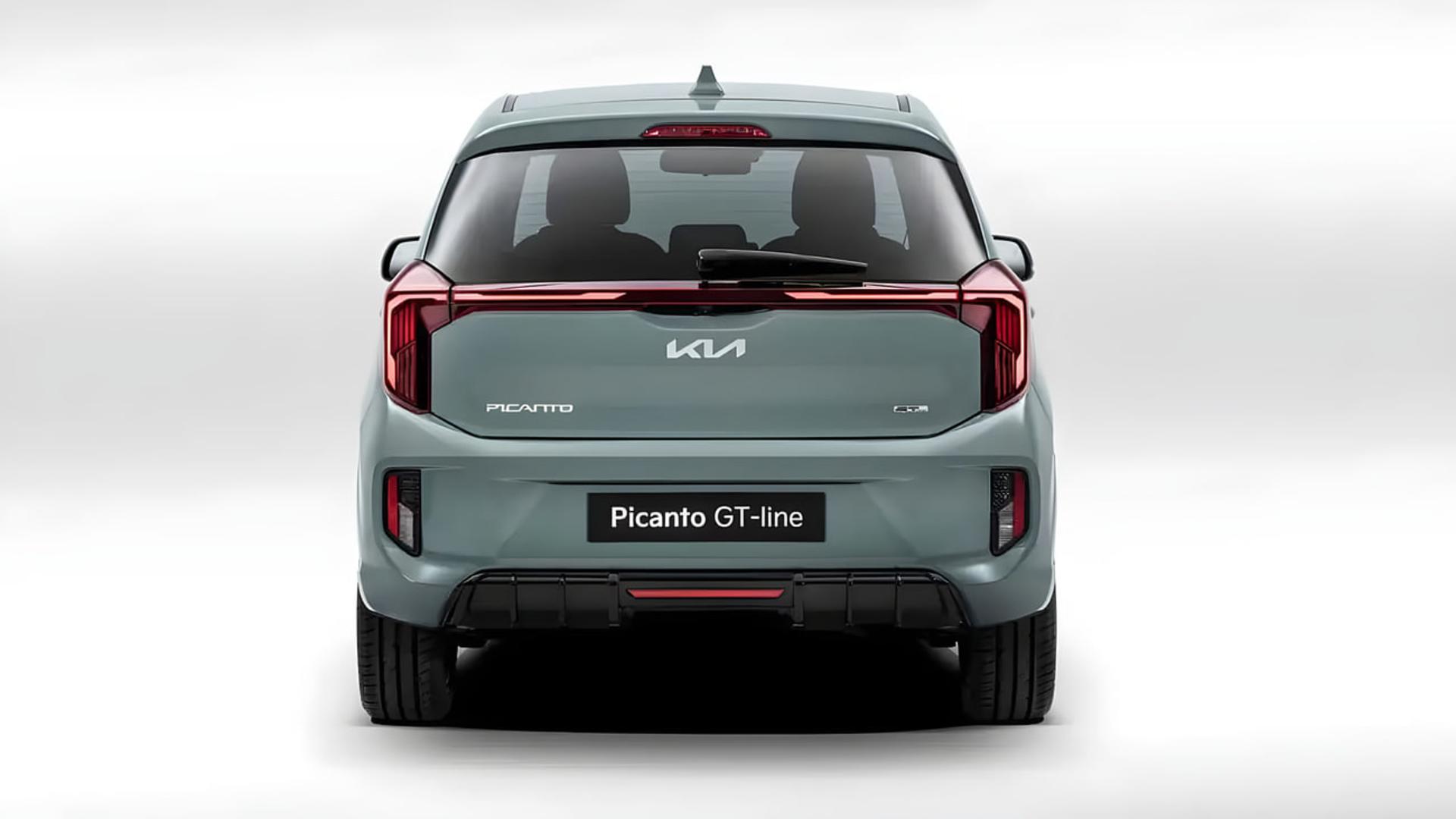 نمای عقب خودروی کیا پیکانتو (Kia Picanto) مدل ۲۰۲۷ با رنگ خاکستری