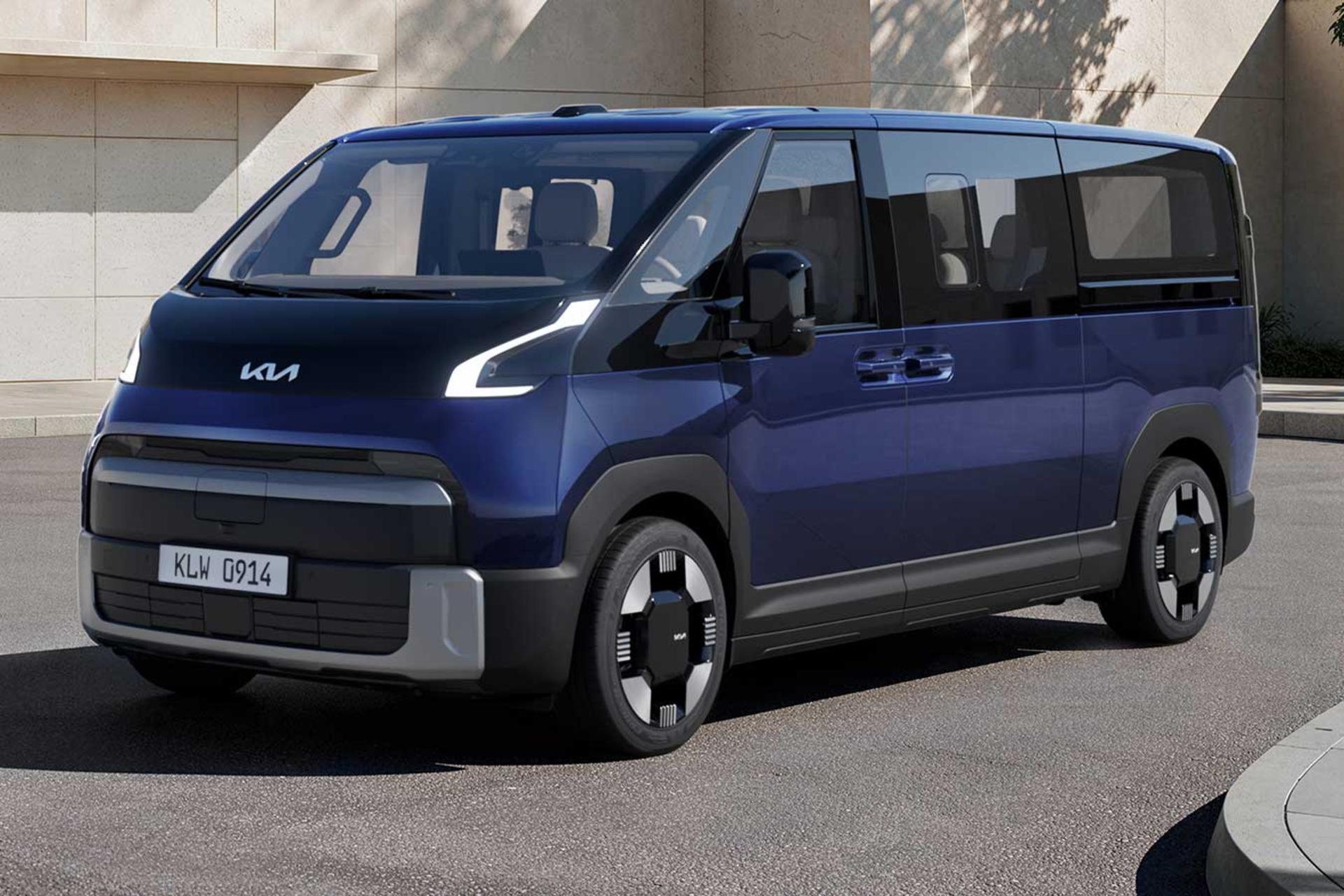 ون الکتریکی کیا PV7 (Kia PV7) با طراحی مدرن و رنگ آبی