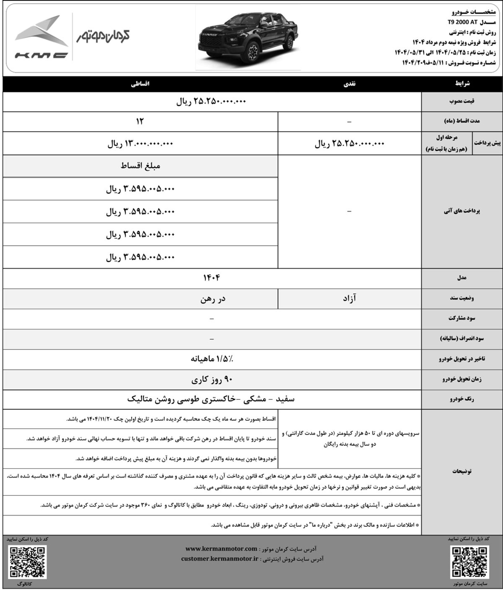 طرح فروش کی ام T9