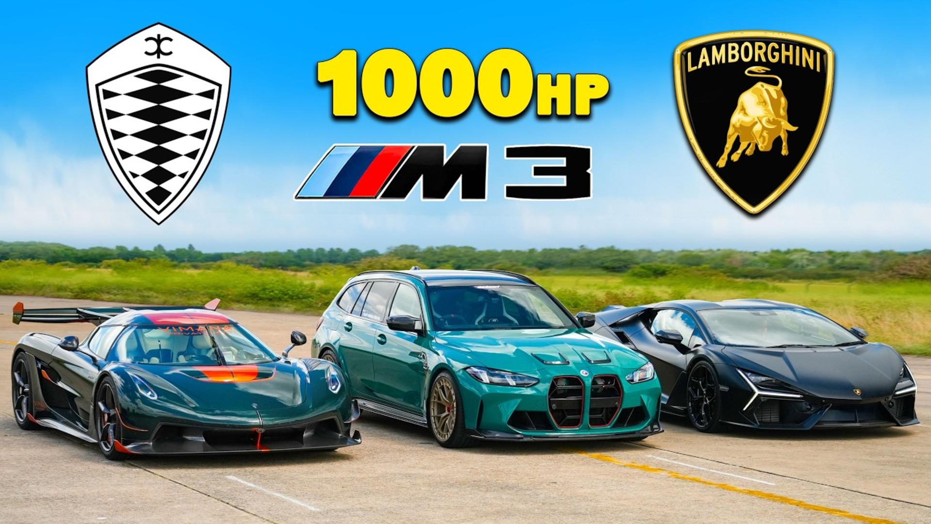 Koenigsegg Jesko v Lambo Revuelto v 1,000hp BMW M3