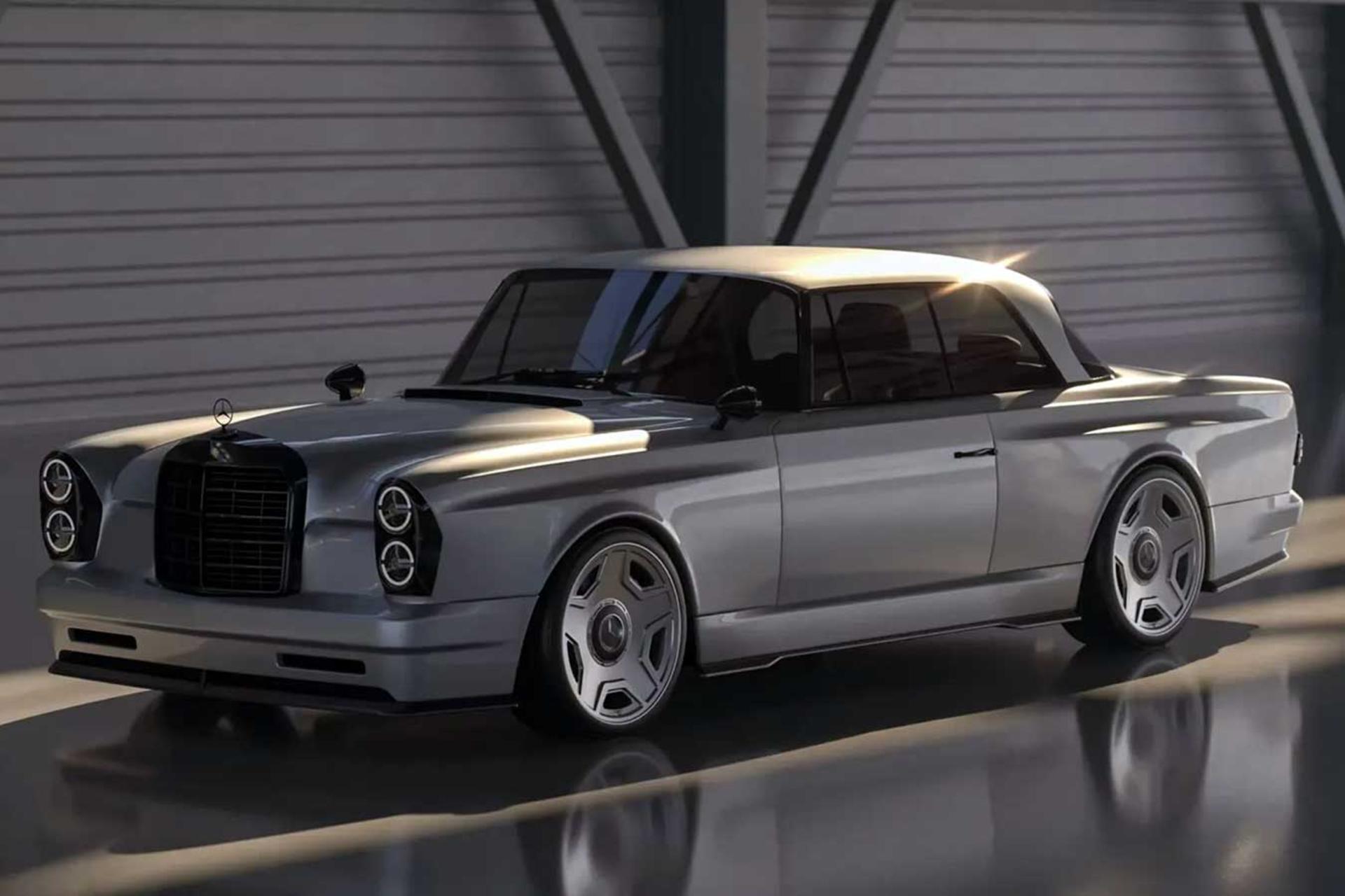 خودروی مرسدس بنز (Mercedes-Benz) مدل One Eleven با بدنه کلاسیک W111 و شاسی مدرن