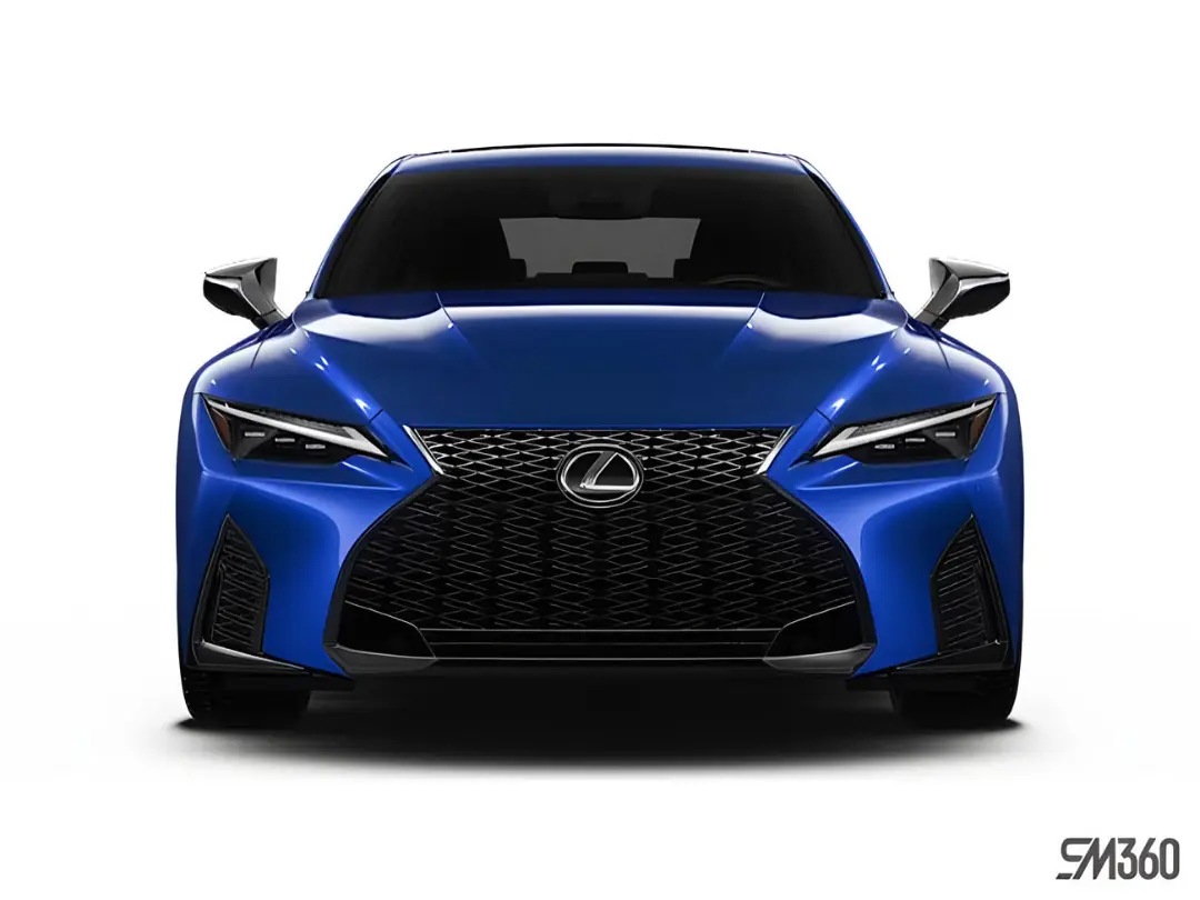 خودرو لکسوس IS 500 (Lexus IS 500) با رنگ آبی در نمای روبه‌رو