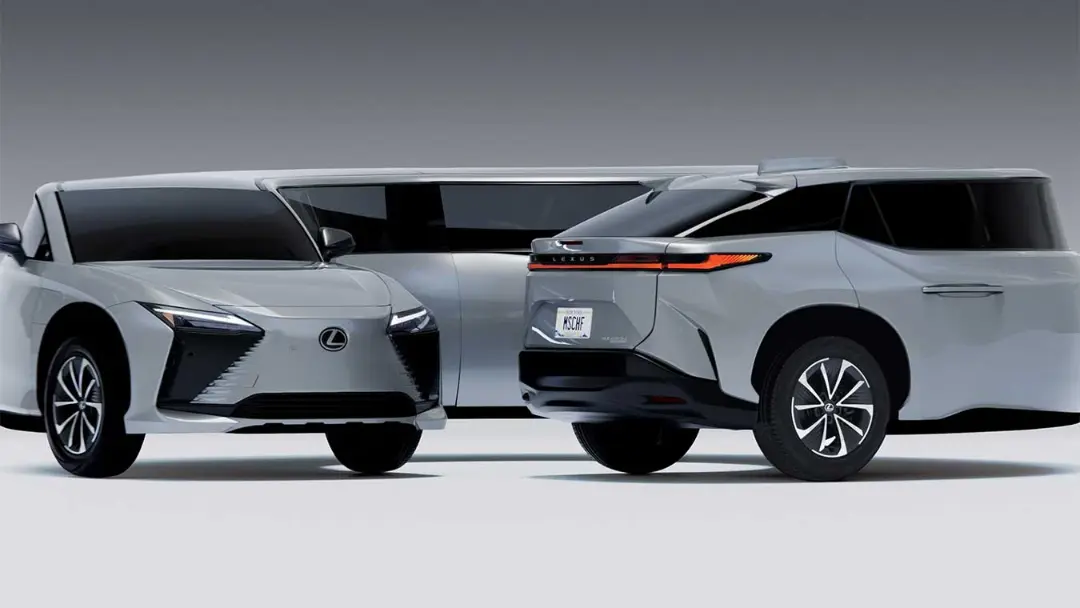 خودروهای لکسوس (Lexus) RX و RZ با طراحی بدنه دایره‌ای و مارپیچ