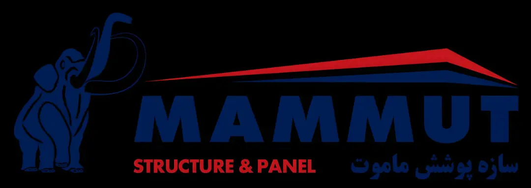 لوگوی شرکت ماموت (Mammut) شامل طرح فیل و نام سازه پوشش ماموت