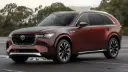خودرو مزدا CX-90 (Mazda CX-90) با رنگ قرمز در فضای باز