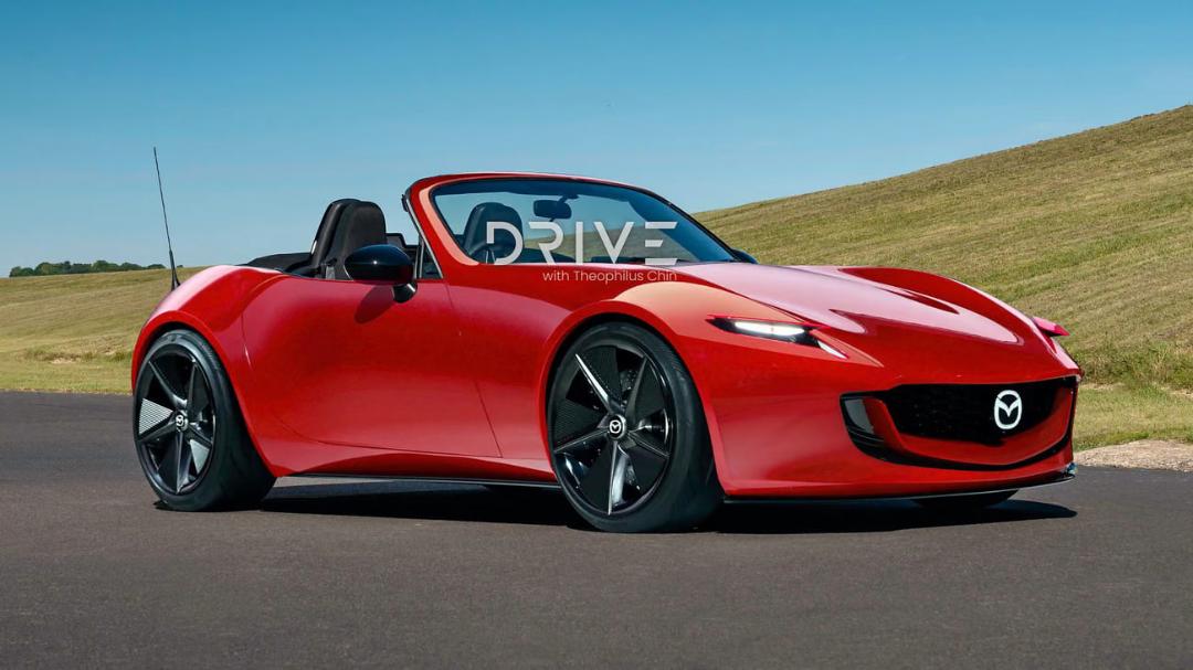 رندر خودرو مزدا MX-5 میاتا EV