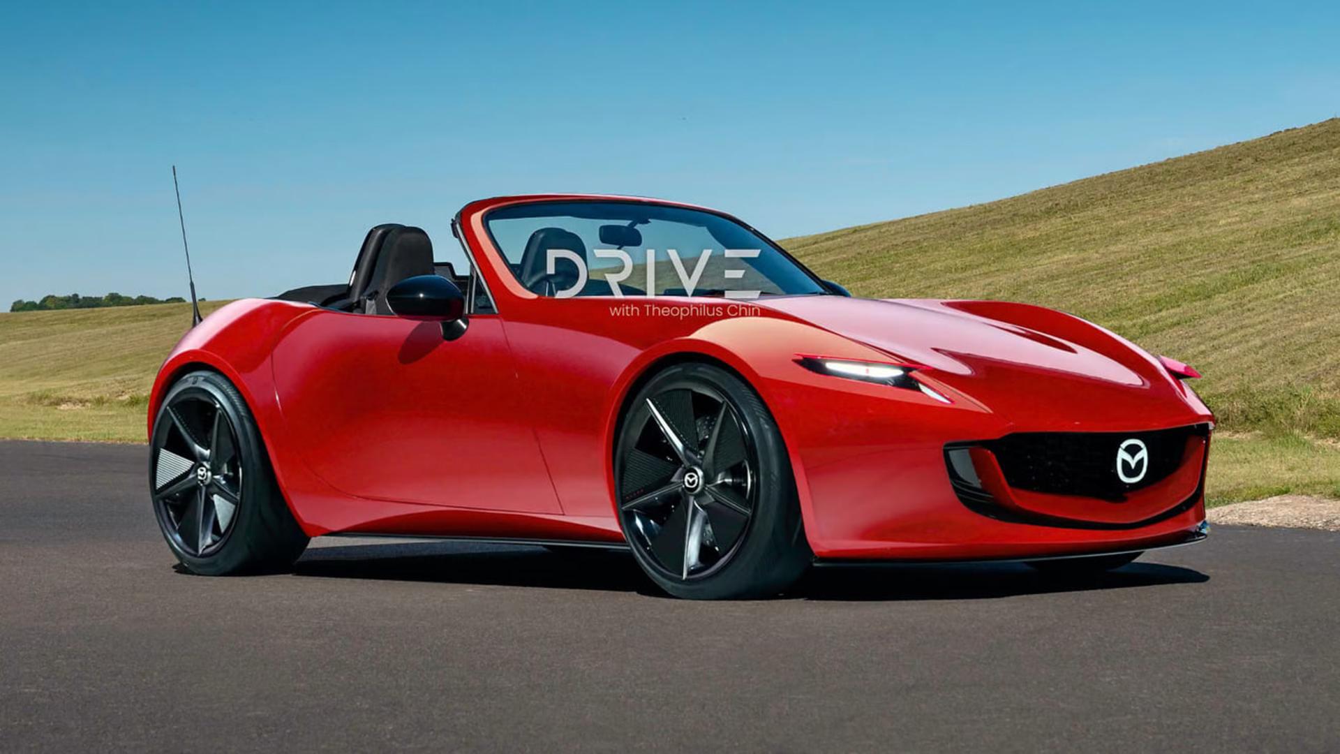 رندر خودرو مزدا MX-5 میاتا EV
