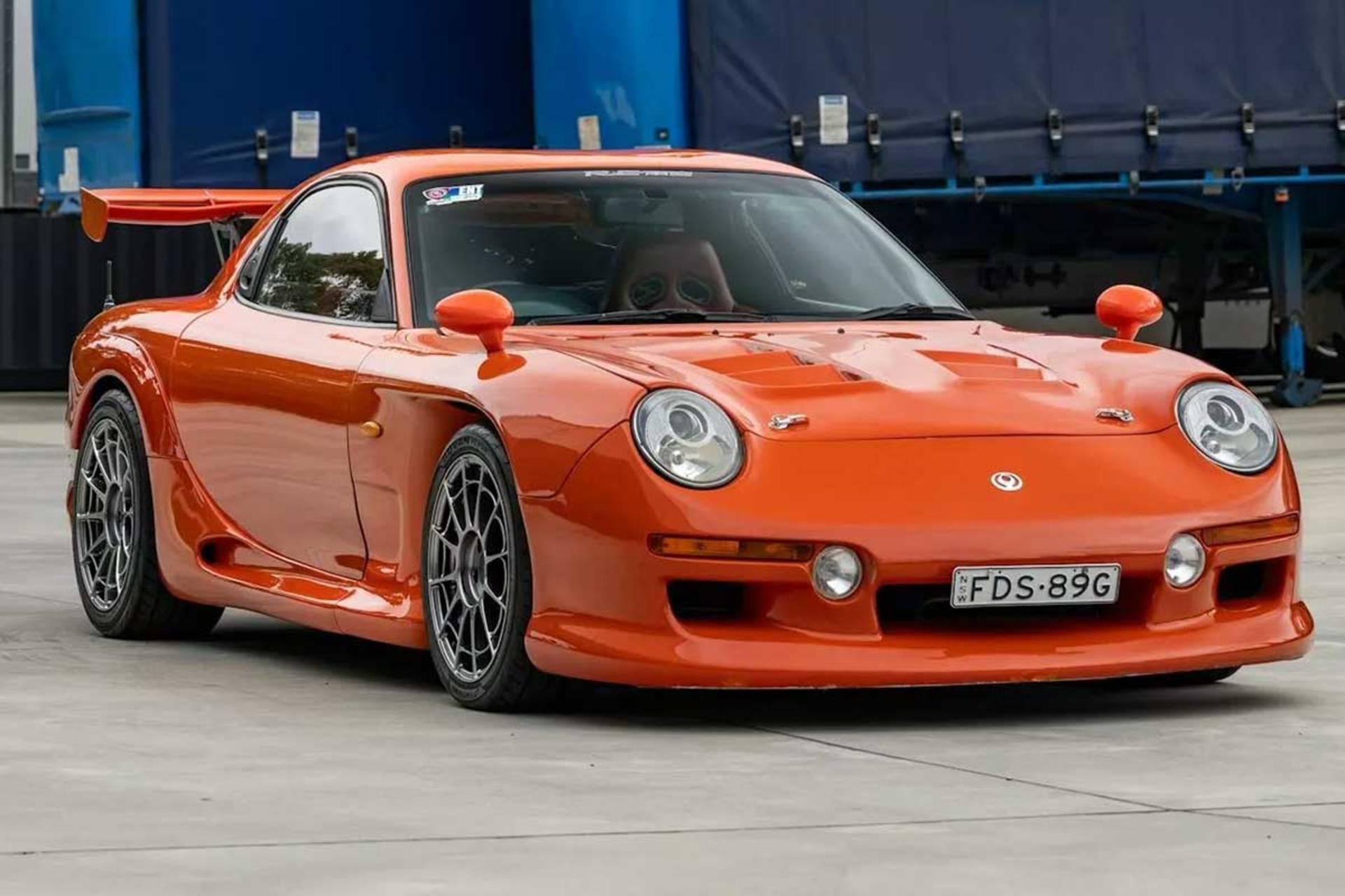 مزدا RX-7 با کیت بدنه پورشه