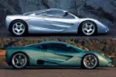 خودروهای مک‌لارن F1 (McLaren F1) و گوردون موری S1 (GMA S1) در نمای جانبی