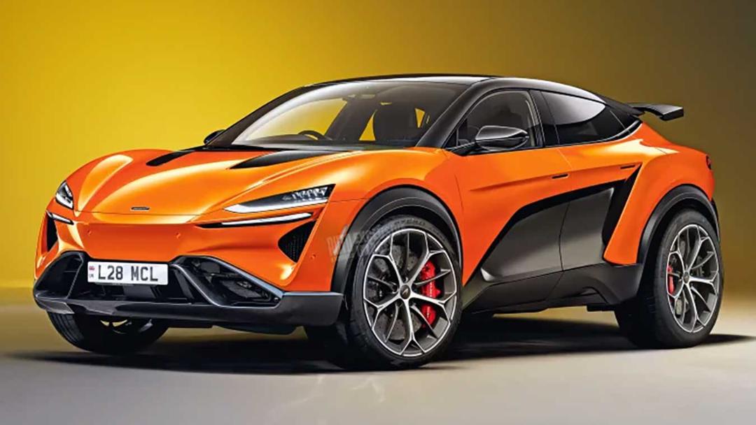 شاسی‌بلند نارنجی رنگ مک‌لارن (McLaren) با طراحی اسپرت و بدنه آیرودینامیک