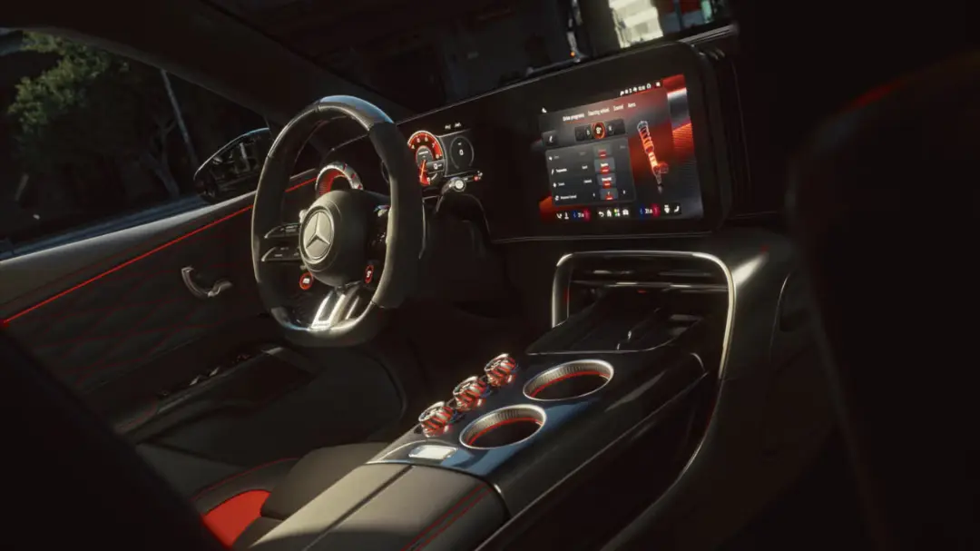 داشبورد و فرمان خودروی مرسدس AMG GT SUV (Mercedes-AMG GT SUV) با طراحی مدرن