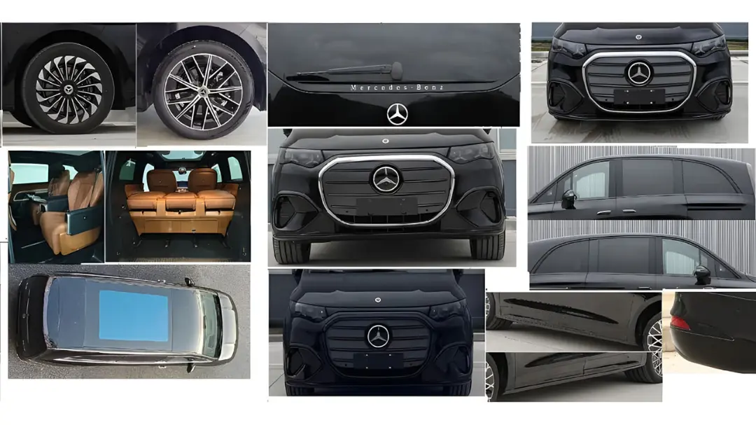 نمای نزدیک از اجزای بدنه و کابین خودروی بنز (Mercedes-Benz) با طراحی مدرن