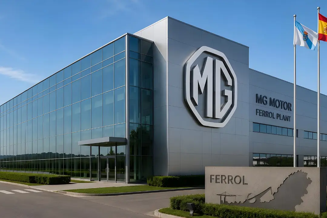 بنای مدرن کارخانه ام‌جی موتور (MG Motor) در شهر فرول اسپانیا