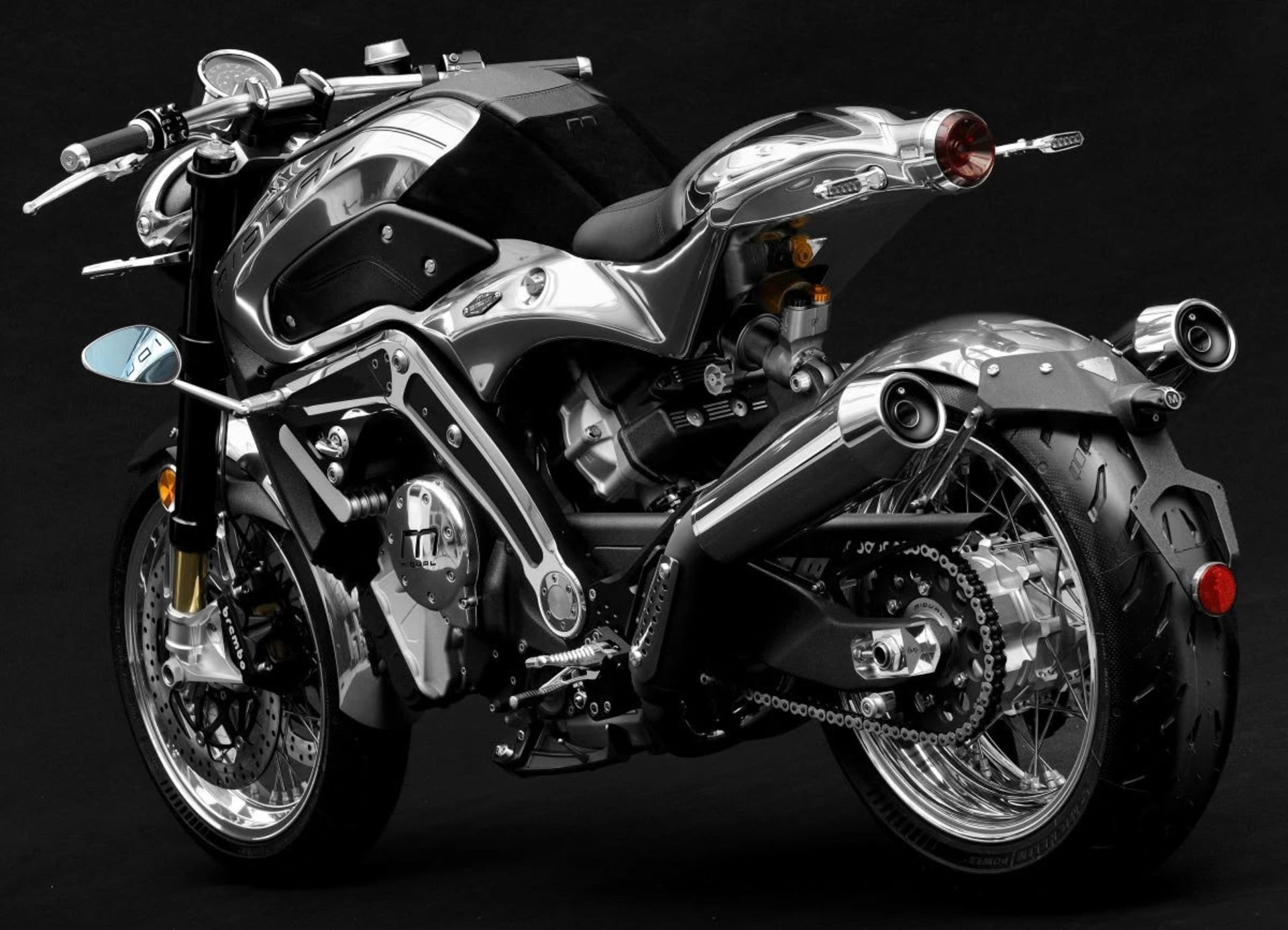 نمای سه چهارم موتورسیکلت نیکد میدوآل تایپ 1 سری 3