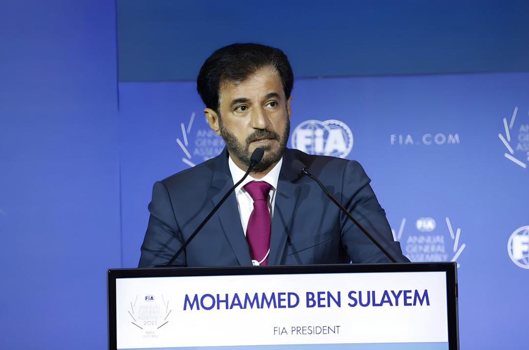 محمد بن سلیّم (Mohammed Ben Sulayem) رئیس فیا پشت تریبون در مجمع عمومی