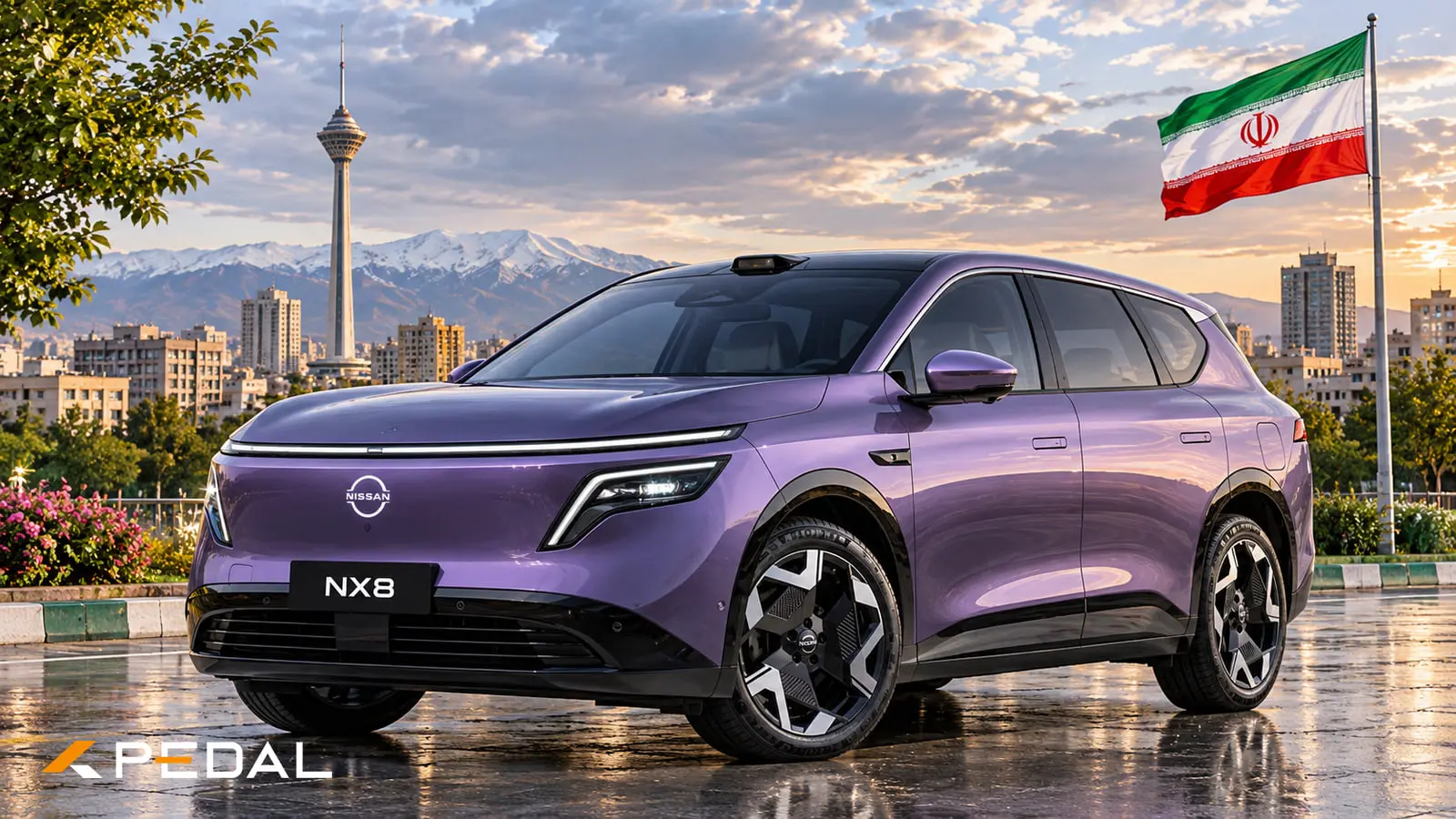 خودرو هیبرید نیسان NX8 (Nissan NX8) در نمای سه چهارم جلویی