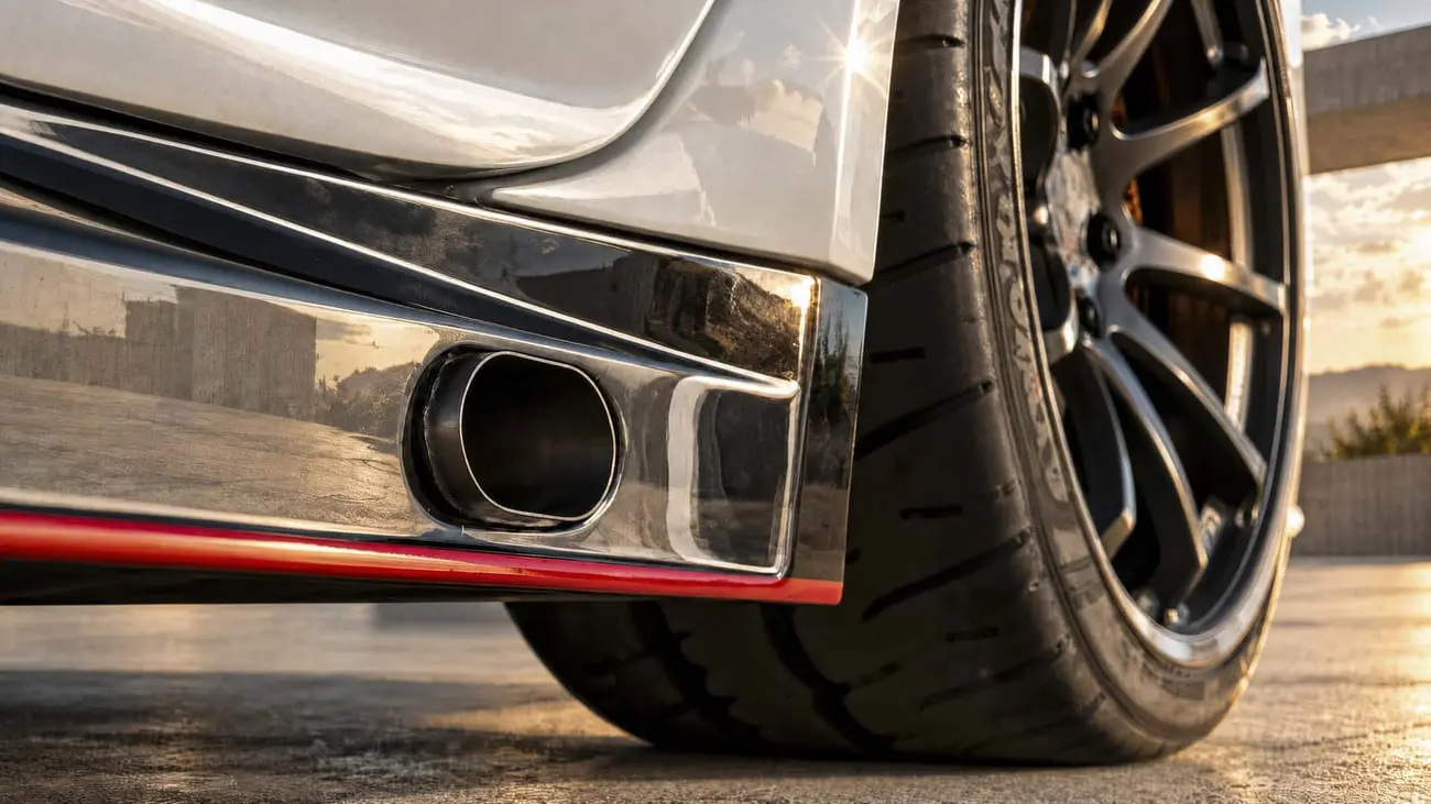 اگزوز و چرخ عقب خودروی نیسان سنترا (Nissan Sentra) Spec-V