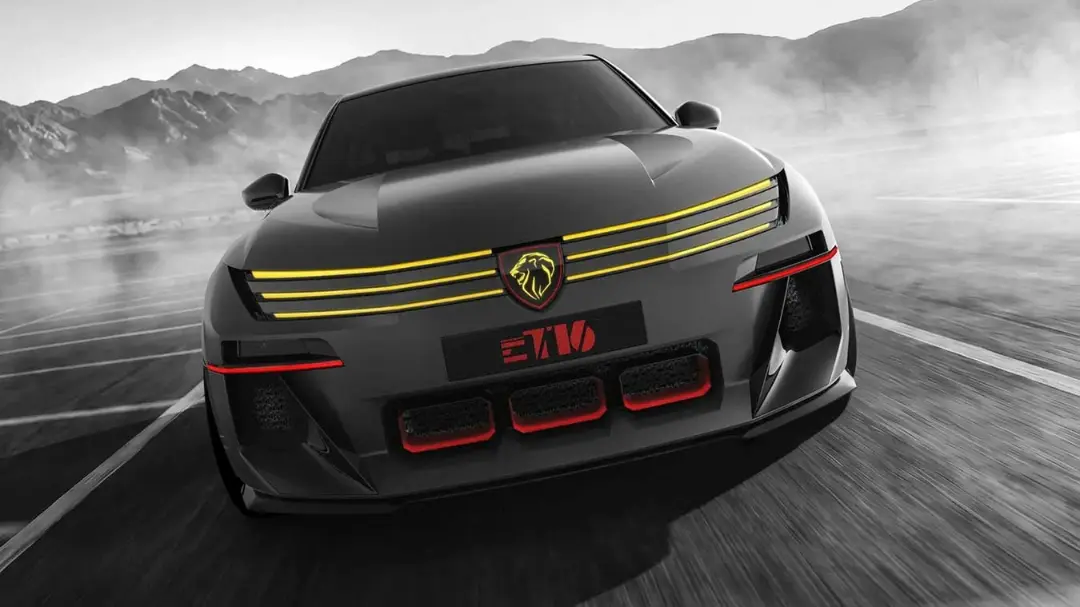 نمای جلو پژو E-T16 کانسپت