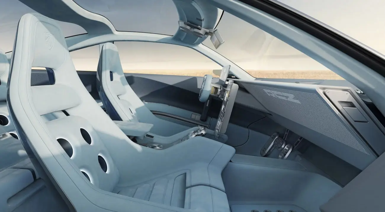 طراحی مدرن کابین و صندلی‌های اسپرت خودروی پژو RCZ Vision (Peugeot RCZ Vision)