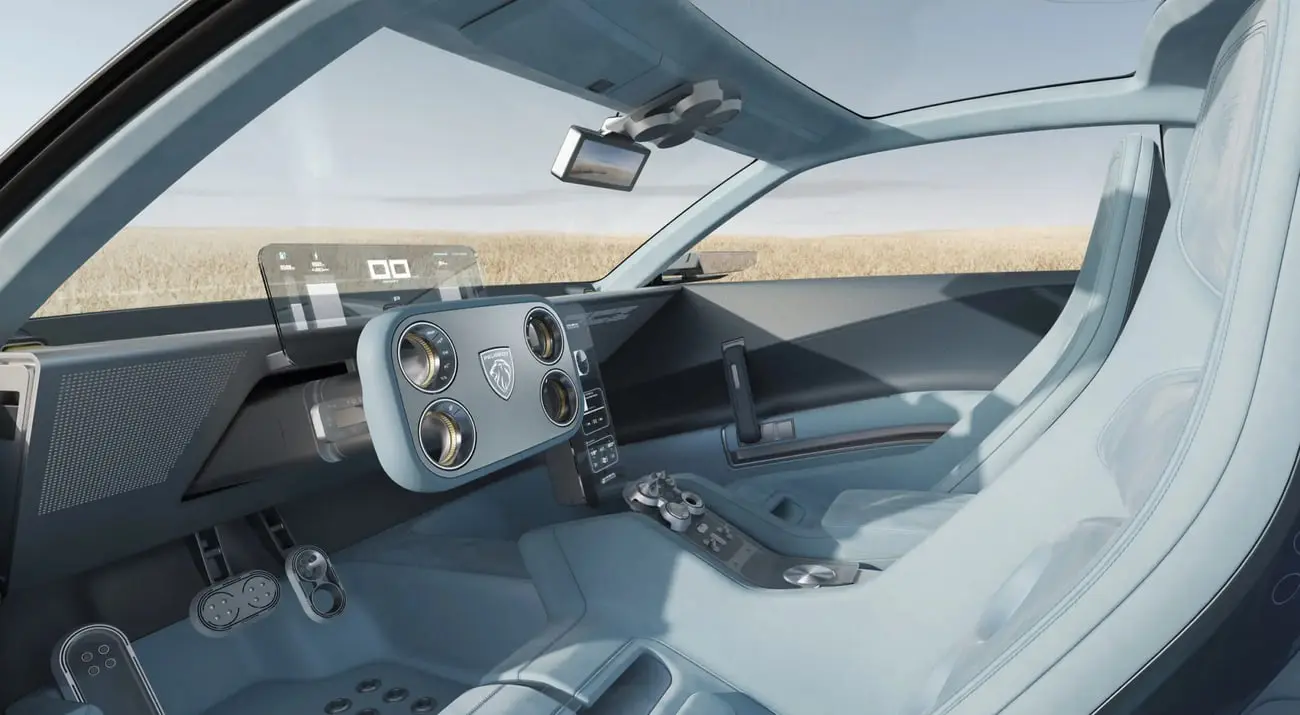 کابین مدرن و آینده‌نگرانه خودروی پژو RCZ ویژن (Peugeot RCZ Vision)