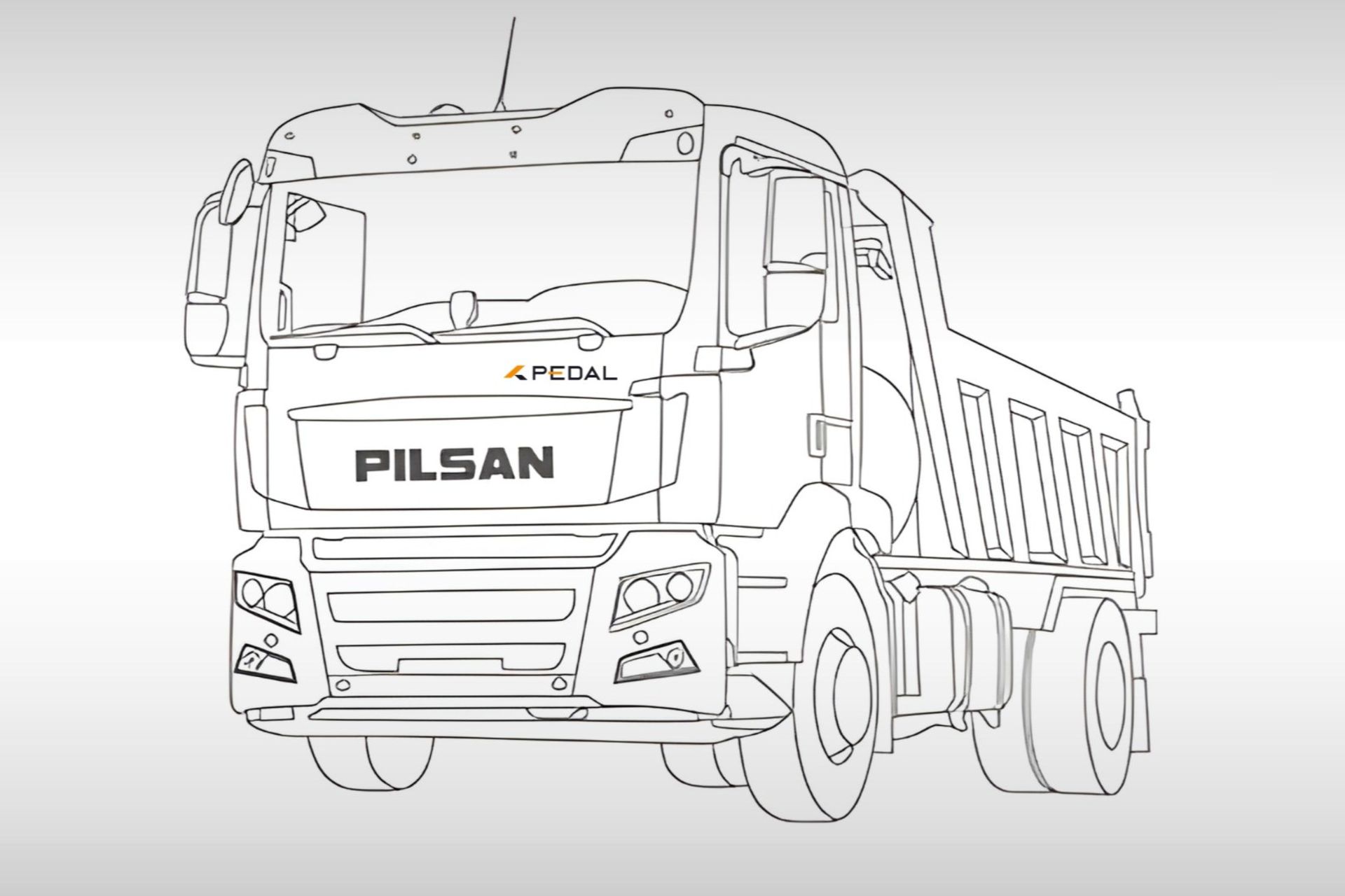 اسکچ کامیون پیلسان تیپر 330