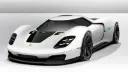 طرح مفهومی ابرخودروی جدید پورشه (Porsche) با بدنه سفید و خطوط آیرودینامیک