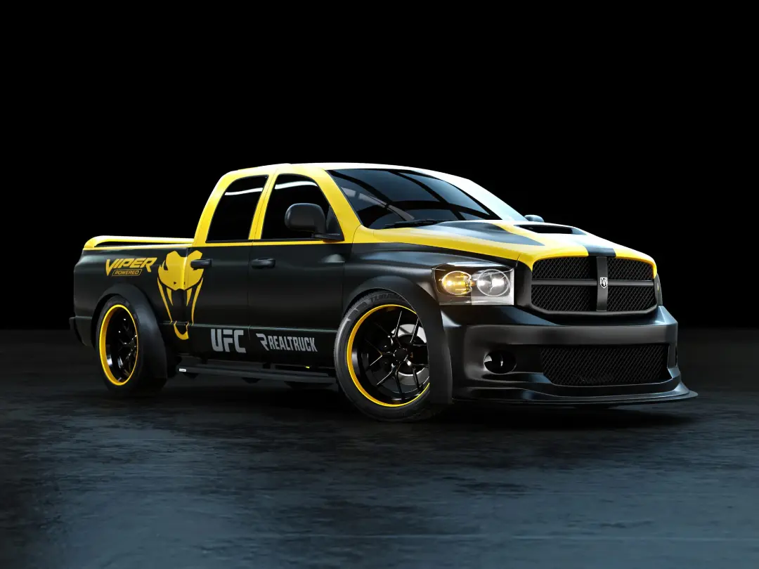 وانت رم (Dodge Ram) مدل Rumble Bee با موتور وایپر (Viper) و رنگ مشکی و زرد
