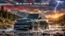 خودرو رنجرور (Range Rover) برقی در حال عبور از رودخانه در مسیر آفرود